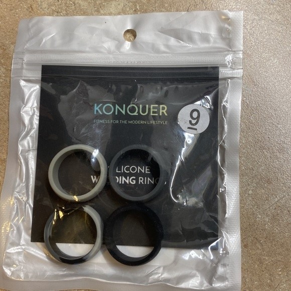 Set of 4 silicone rings size 9 - Picture 2 of 3